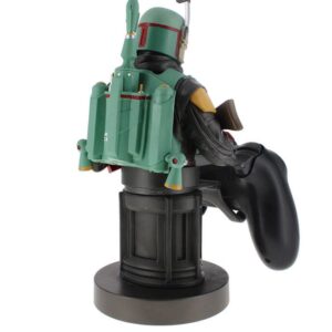 Exquisite Gaming: The Mandalorian: Boba Fett - Original Mobile Phone & Gaming Controller Holder, Device Stand, Cable Guys, Licensed Figure