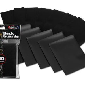 1 Box BCW Premium Black Double Matte Deck Guard Sleeve Protectors for Collectable Gaming Cards like Magic The Gathering MTG, Pokemon, YU-GI-OH!, & More.