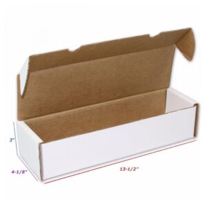 bcw single row gaming card storage box - 1ct | 1000 count card holder box | corrugated paper cardboard holder | card storage box for bulk ccg card collection organization