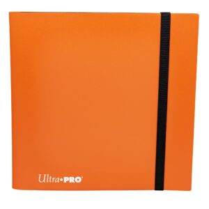 Ultra PRO - Eclipse 12-Pocket Pumpkin Orange PRO-Binder for 480 Cards Standard Size Cards, Protects Collectible Cards, Gaming Cards and Sports Cards In Ultra PRO Deck Protector Sleeves