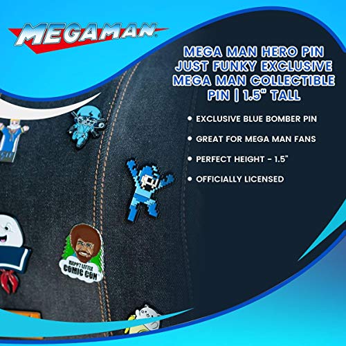 Mega Man Hero Pin | Just Funky Exclusive Mega Man Collectible Pin | 1.5" Tall