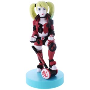 exquisite gaming: warner bros: harley quinn - dc original mobile phone & gaming controller holder, device stand, cable guys, licensed figure