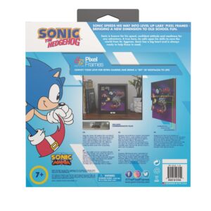 Level Up Labs Pixel Frames: Sonic Mania - Heroes vs Dr Eggman - 3D Shadow Box - Framed Decor for Wall, Home, Shelf Display, Game Poster Art Collectibles, Boys Girls Teen Gaming Room Decoration