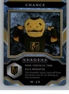 2021-22 upper deck mvp mascot gaming cards #m-28 chance vegas golden knights official nhl hockey card in raw (nm or better) condition