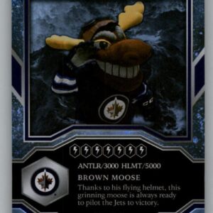 2021-22 Upper Deck MVP Mascot Gaming Cards #M-30 Mick E Moose Winnipeg Jets Official NHL Hockey Card in Raw (NM or Better) Condition