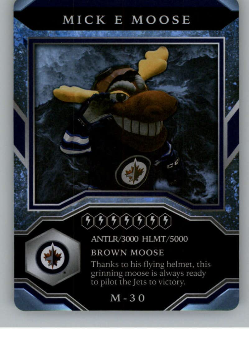 2021-22 Upper Deck MVP Mascot Gaming Cards #M-30 Mick E Moose Winnipeg Jets Official NHL Hockey Card in Raw (NM or Better) Condition