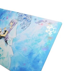 Teardrop The Rikka Queen Foil Playmat Holographic Mat Gaming Competition Pad Mat for TCG CCG Trading Card Game Mat + Playmat Tube