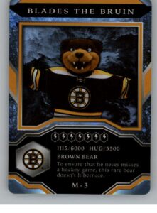 2021-22 upper deck mvp mascot gaming cards #m-3 blades the bruin boston bruins official nhl hockey card in raw (nm or better) condition