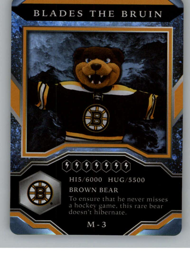 2021-22 Upper Deck MVP Mascot Gaming Cards #M-3 Blades The Bruin Boston Bruins Official NHL Hockey Card in Raw (NM or Better) Condition