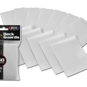 Deck Guard BCW 100ct White Matte Finish for Stardard Size Collectable Cards - Deck Protector Sleeves [2-Pack Bundle]