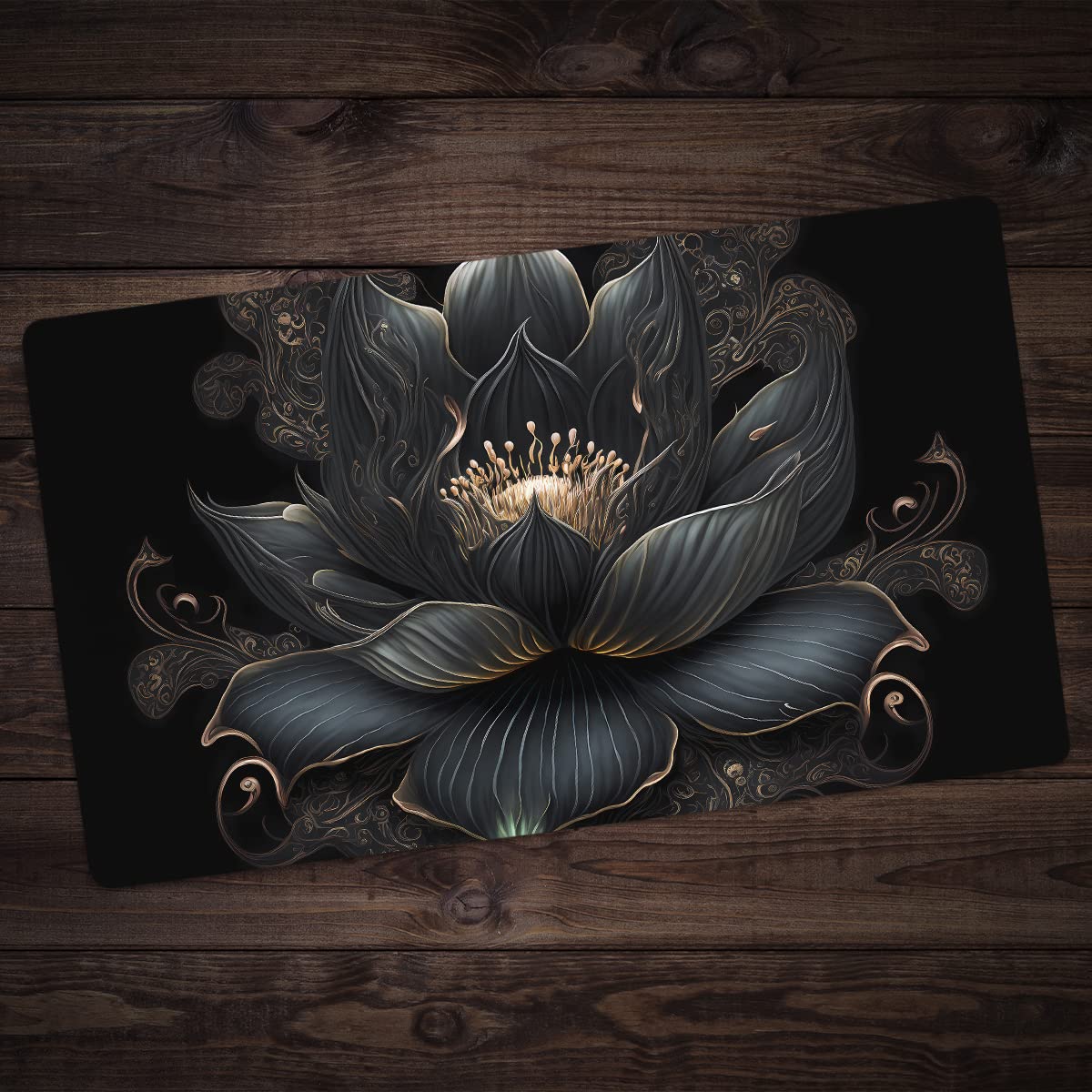 Ornamental Lotus Deskmat Playmat Inked Gaming TCG Game Mat for Cards (13+)