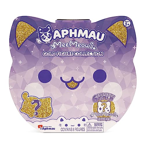 Aphmau Mystery MeeMeow Figure Multi Pack – Gold Collection, Exclusive Gold Figure Collection, Collectible Mini Figures Mystery Box, Official Merch