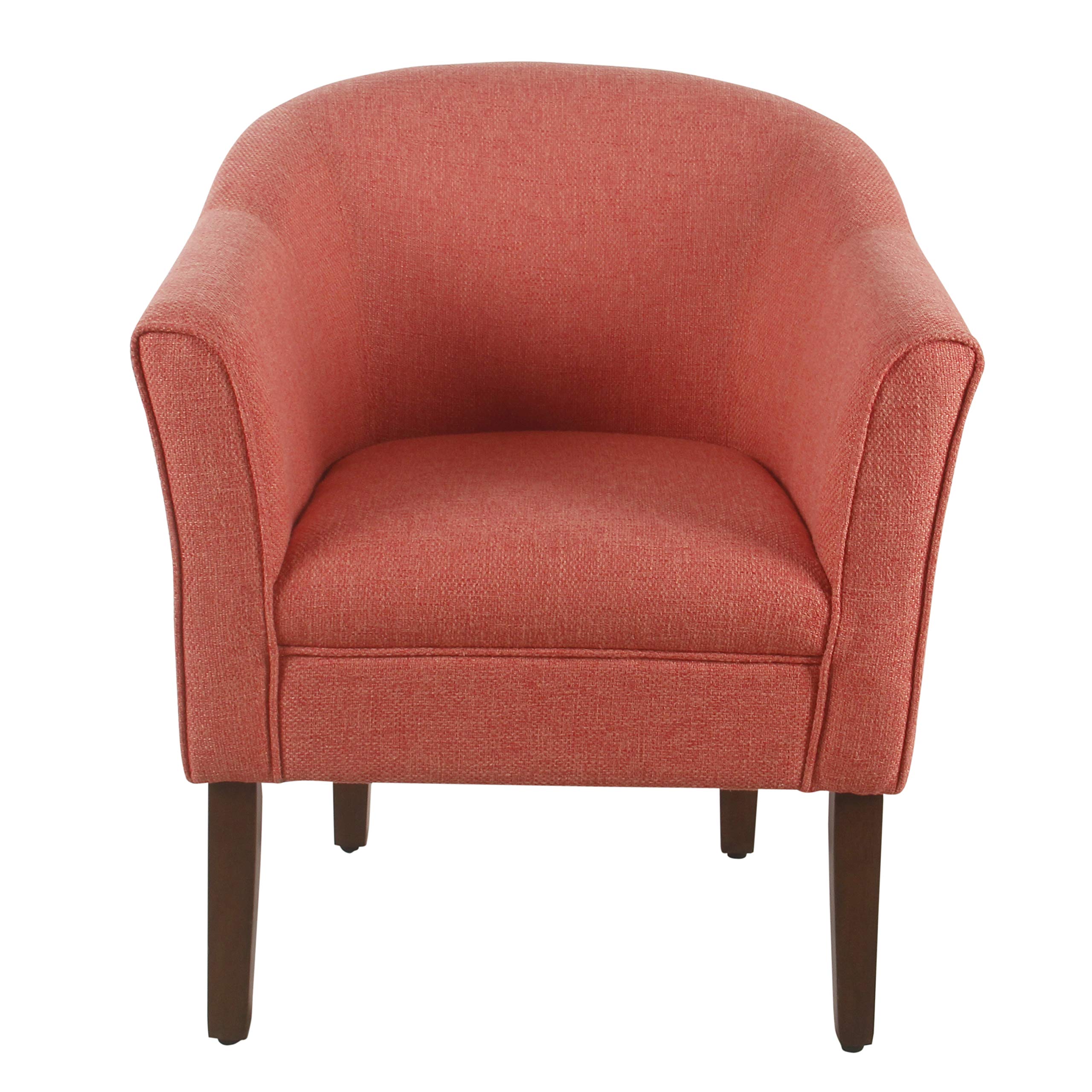 HomePop Barrel Shaped Accent Chair, polyester and wood, Orange