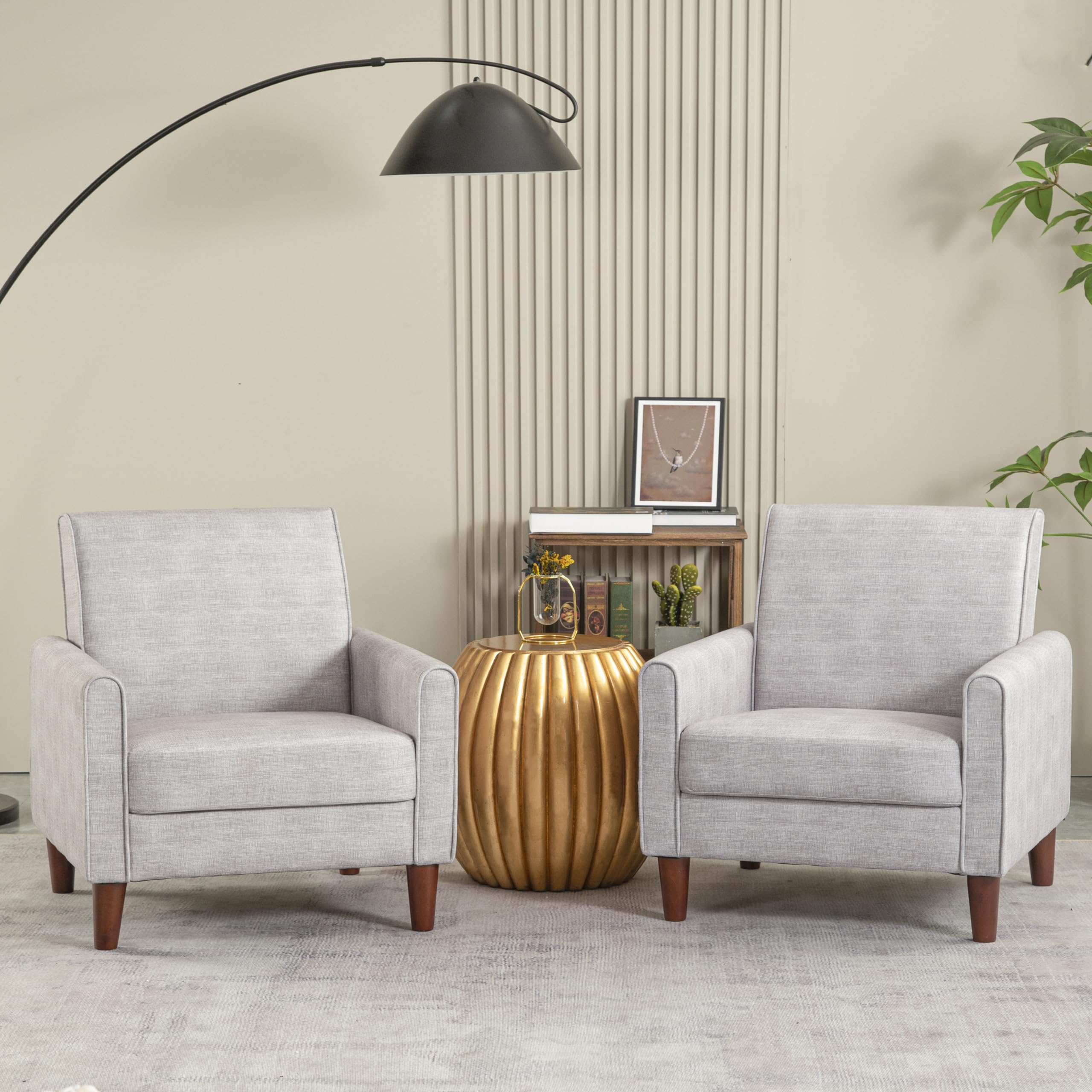 Accent Chair Living Room Chair Versatile Accent Chair for Any Occasion Experience The Comfort Solid Wood Legs and 300lbs Weight Capacity,Light Gray