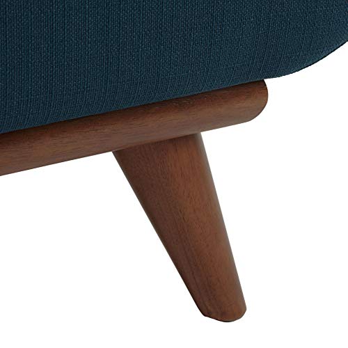 Safavieh Couture Home Opal Mid-Century Dark Teal Linen Tufted Arm Chair