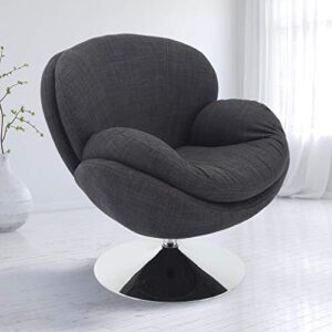 Comfort Chair Mac Motion Scoop Accent Leisure Chair, One Size, Rio Anthracite (Grey) Fabric