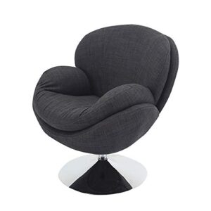 Comfort Chair Mac Motion Scoop Accent Leisure Chair, One Size, Rio Anthracite (Grey) Fabric