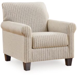 Signature Design by Ashley Valerani Classic Striped Upholstered Accent Chair, Beige