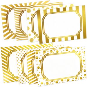 160 pcs gold name tags tickers(3"x 2") removable nametags gold christmas gift tag stickers, sticky name tags labels name tag stickers for gift themed party family home school office conferences