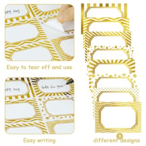 160 Pcs Gold Name Tags tickers(3"x 2") Removable Nametags Gold Christmas Gift Tag Stickers, Sticky Name Tags Labels Name Tag Stickers for Gift Themed Party Family Home School Office Conferences