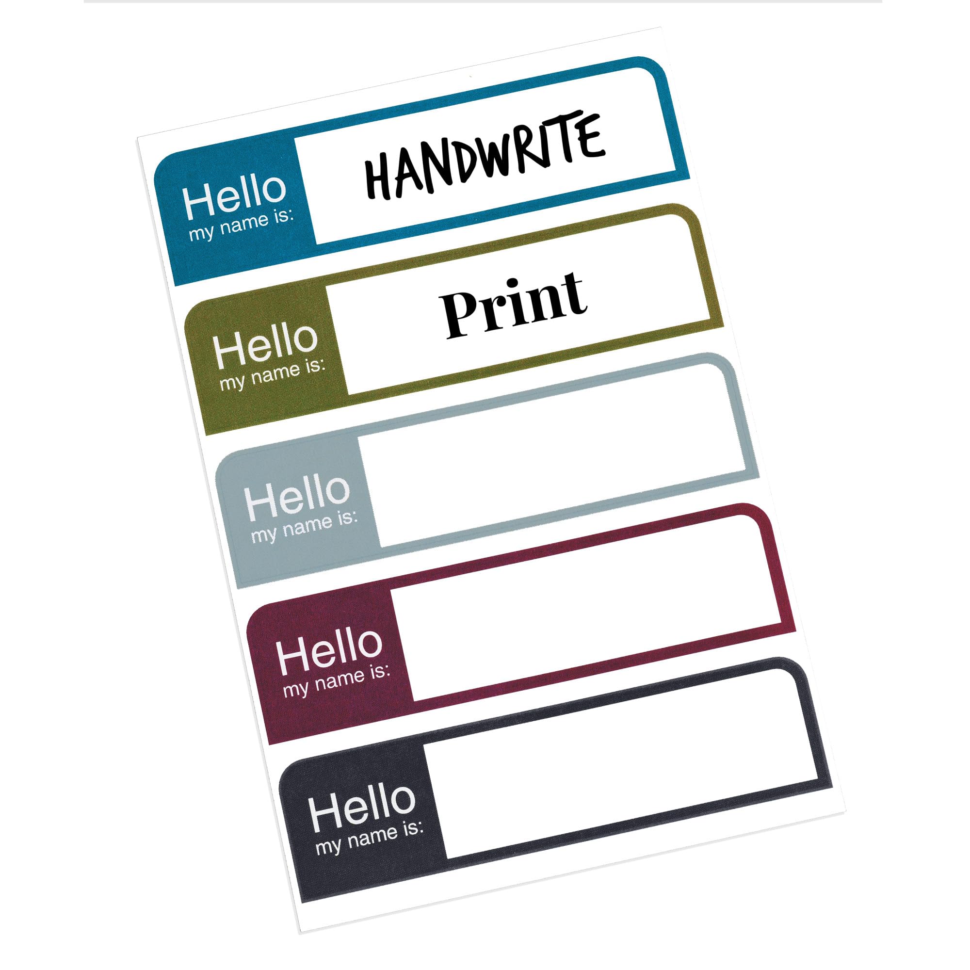 Avery Flexible Printable Name Tags, 1" x 3.75", Assorted Colors, 100 Removable Name Badges (05154)