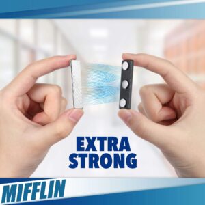 Mifflin-USA Name Tag Magnets (100 Magnets, 1.75 x 0.5 inches), Name Tag Magnet Backs w/ 3 Extra-Strong Neodymium Magnets for ID Badge Holders