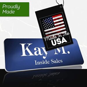 Name Tag, Magnetic Name Tags, Personalized Name Tags, 1" x 3", Durable Engravable Impact Acrylic Material, Made in The USA by My Sign Center (Classic Rectangle)