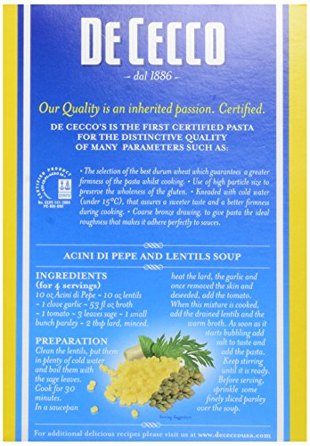 De Cecco Semolina Pasta, Acini Di Pepe No.78, 1 Pound