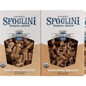 Sfoglini Organic Whole Grain Reginetti Pasta, 12 Ounce, (Pack of 4)