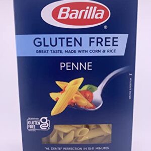 Barilla Gluten Free Pasta Variety Pack- Includes Penne Pasta, Rotini Pasta, and Elbow Macaroni Pasta Noodles. Barilla Pasta Bulk Set by Snackivore (3 x 12oz Boxes).