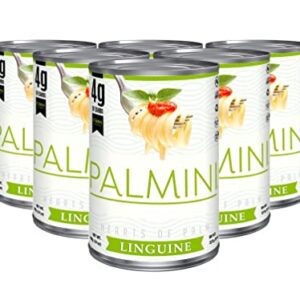 Palmini Linguine Pasta | Low-Carb, Low-Calorie Hearts of Palm Pasta | Keto, Gluten Free, Vegan, Non-GMO | As seen on Shark Tank | (14 Ounce - Pack of 6)