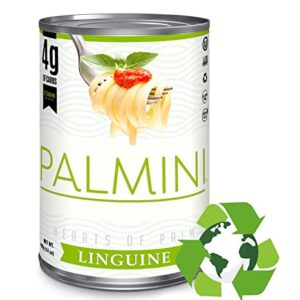 Palmini Linguine Pasta | Low-Carb, Low-Calorie Hearts of Palm Pasta | Keto, Gluten Free, Vegan, Non-GMO | As seen on Shark Tank | (14 Ounce - Pack of 6)