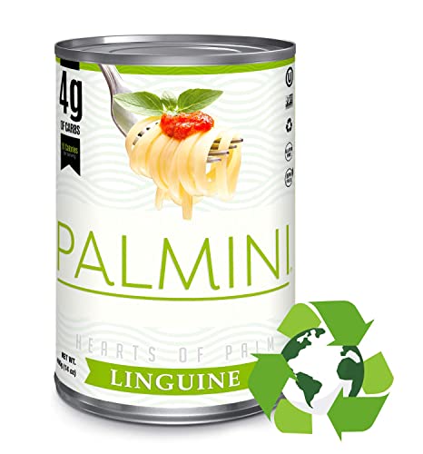 Palmini Linguine Pasta | Low-Carb, Low-Calorie Hearts of Palm Pasta | Keto, Gluten Free, Vegan, Non-GMO | As seen on Shark Tank | (14 Ounce - Pack of 6)