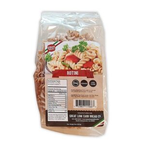 Great Low Carb Bread Co. Rotini Pasta 8 oz. Low Carb Pasta, Organic, Kosher, No GMO, Make Mac n Cheese, Cold Pasta Salads