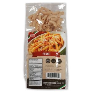 4 Pack Assortment Low Carb Pasta, Fettuccine, Rotini, Penne, and Elbows, Great Low Carb Bread Company