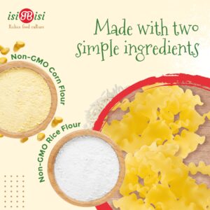 isiBisi Baby Mafalda Pasta - Mini Lasagna Noodles Made With Corn and Rice Flour - Authentic, Healthy Italian Pasta - Vegan, Non-GMO, Organic Artisanal Pasta in Bulk, Made in Italy (1.25 lb)