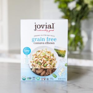 Jovial Grain-Free Cassava Elbows - Gluten Free Elbow Macaroni,Cassava Pasta, Paleo Pasta, Grain-Free, 100% Organic Pasta, USDA Certified Organic, Non-GMO, High-Fiber - 8 Oz, 1 Pack