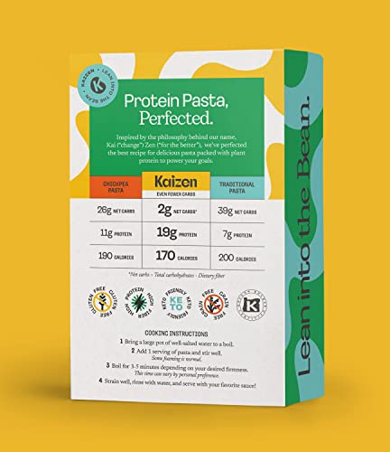 KAIZEN KETO Pasta Ziti - 2 Net Carbs, 19g protein - Gluten-Free, Keto Pasta Made with High Fiber Lupini Flour - 8 ounces (Pack of 3)