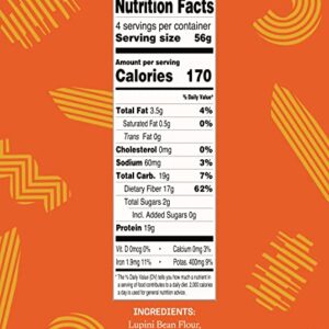 KAIZEN KETO Pasta Ziti - 2 Net Carbs, 19g protein - Gluten-Free, Keto Pasta Made with High Fiber Lupini Flour - 8 ounces (Pack of 3)