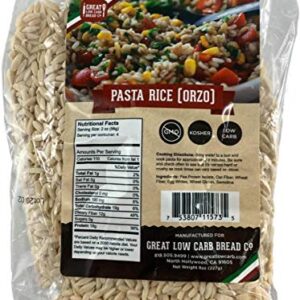 Great Low Carb Bread Co. Pasta Rice Ozro | Keto Pasta, Rice Noodles, Low Carb Pasta 8 Ounce