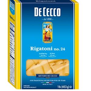 De Cecco Pasta, Rigatoni, 16 Ounce (Pack of 5)