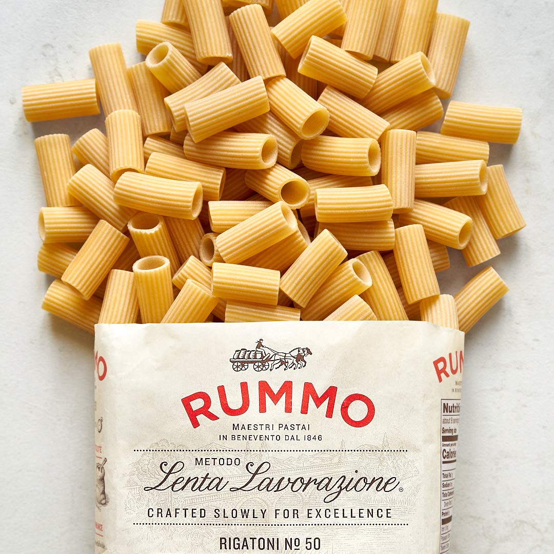 Rummo Italian Pasta Rigatoni No.50, Always Al Dente (5 Pack, 16 oz Each)