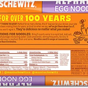 Manischewitz Alphabet ABC Pasta Egg Noodles 12oz (3 Pack), Home-style Taste & Texture, Premium Enriched, Low Sodium, No Preservatives