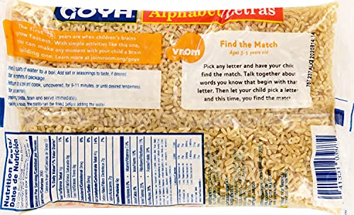 Goya Foods Alphabet (Letras) Pasta, 7 Ounce (Pack of 20)