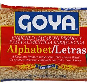 Goya Foods Alphabet (Letras) Pasta, 7 Ounce (Pack of 20)