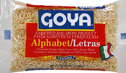 Goya Foods Alphabet (Letras) Pasta, 7 Ounce (Pack of 20)