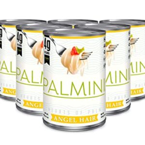 Palmini Angel Hair Pasta | Low-Carb, Low-Calorie Hearts of Palm Pasta | Keto, Gluten Free, Vegan, Non-GMO | As seen on Shark Tank | (14 Ounce Pouch-Pack of 6)