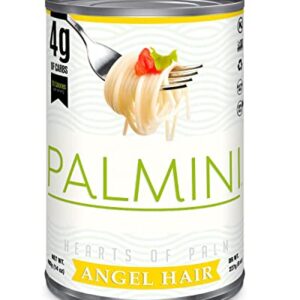 Palmini Angel Hair Pasta | Low-Carb, Low-Calorie Hearts of Palm Pasta | Keto, Gluten Free, Vegan, Non-GMO | As seen on Shark Tank | (14 Ounce Pouch-Pack of 6)