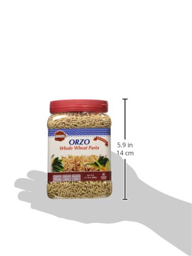 Baron’s Whole Wheat Orzo Pasta | 100% Natural Israeli Rice-Shaped Orzo for Soups, Casseroles & Salads | Cooks in 10 Minutes! | Kosher | 2 Pack 21.16oz Jars