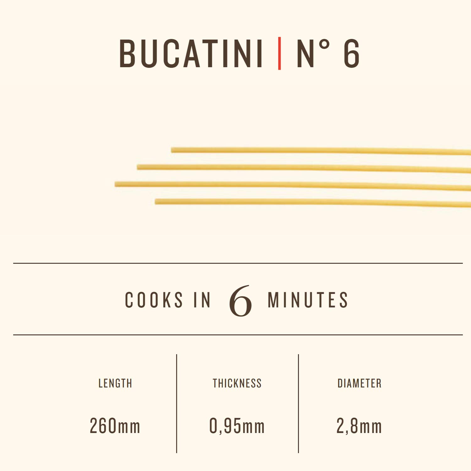 Rummo Italian Pasta Bucatini No.6, Always Al Dente (5-Pack)